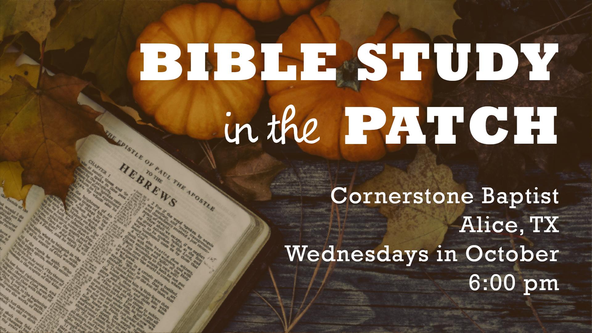 Wednesday night Bible study in the Pumpkin Patch at Cornerstone Baptist Church, Alice, Texas