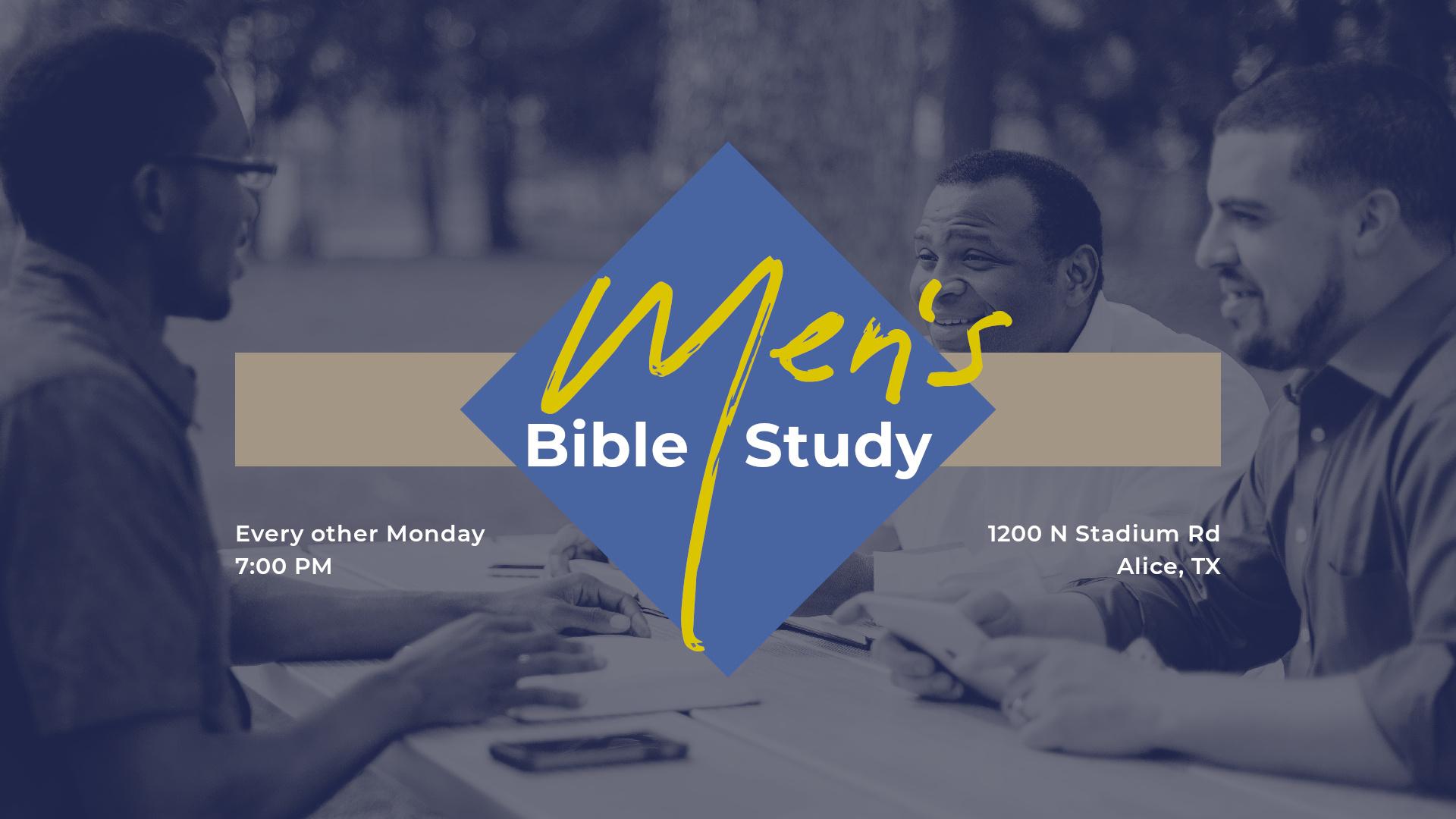 Men's Bible study every other Monday at Cornerstone Baptist Church