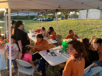 Pace painting at the Cornerstone Baptist annual pumpkin patch